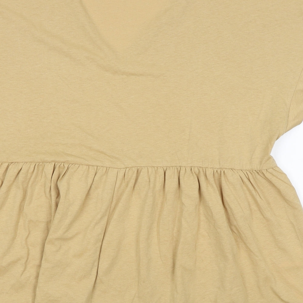 MNG Womens Beige   Basic T-Shirt Size M