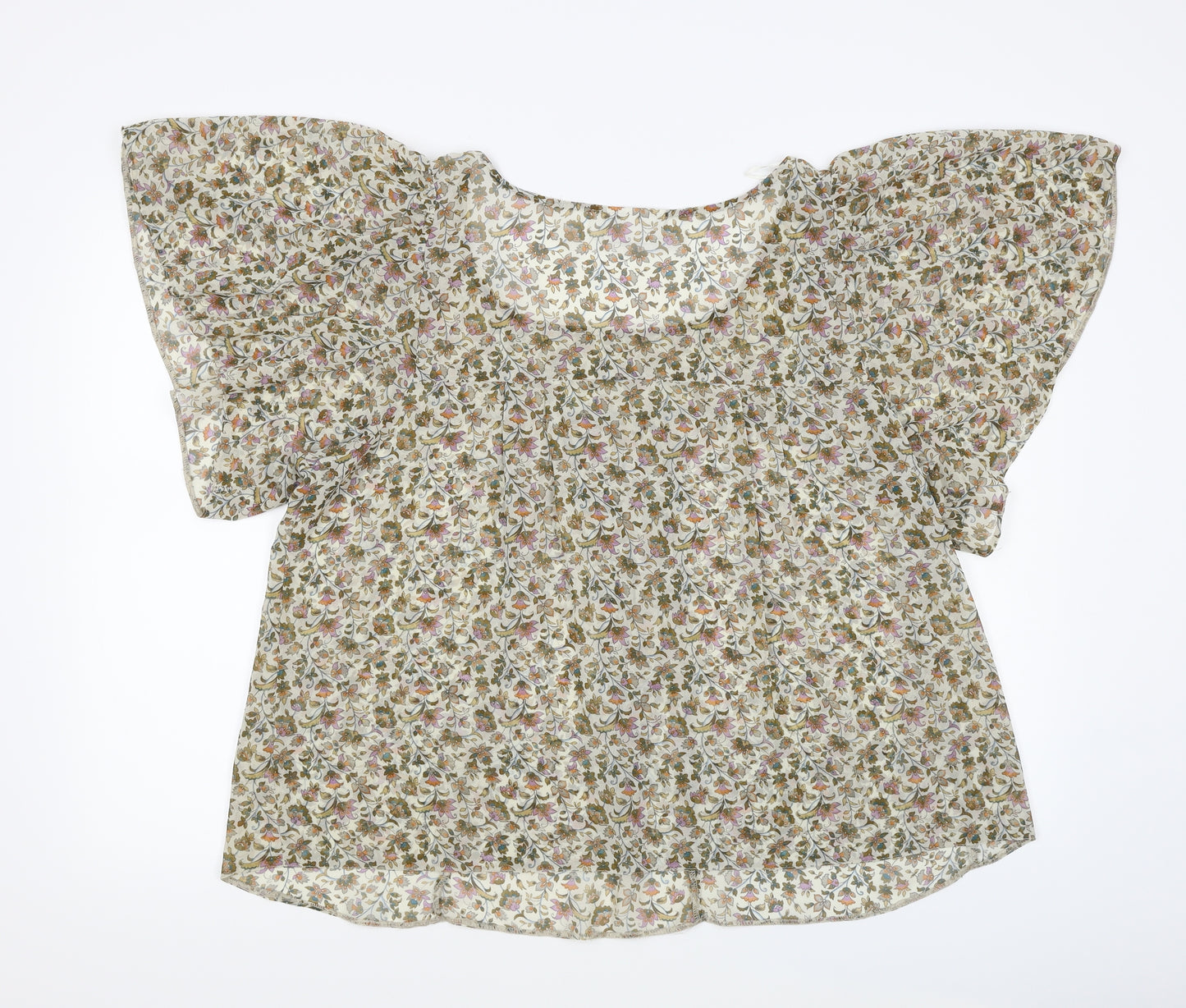 Wallis Womens Multicoloured Floral  Basic Blouse Size L