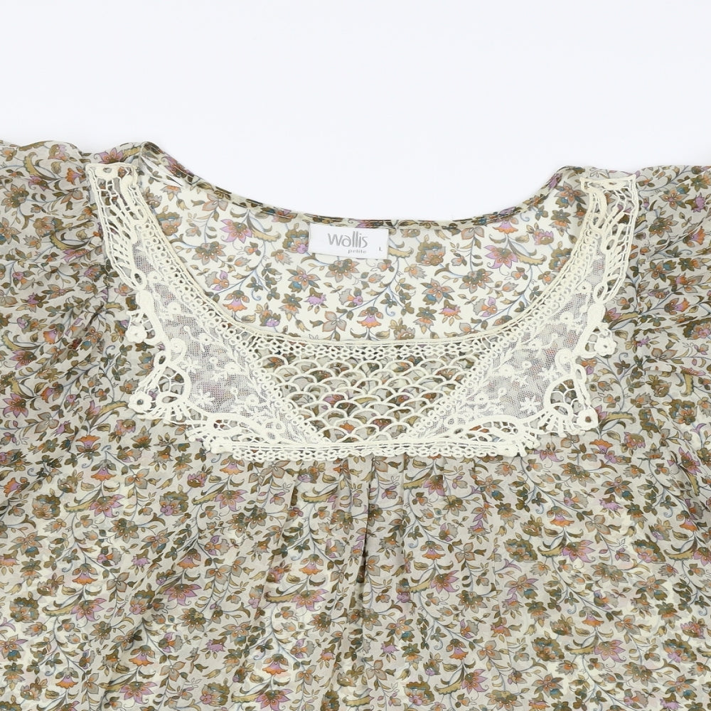 Wallis Womens Multicoloured Floral  Basic Blouse Size L