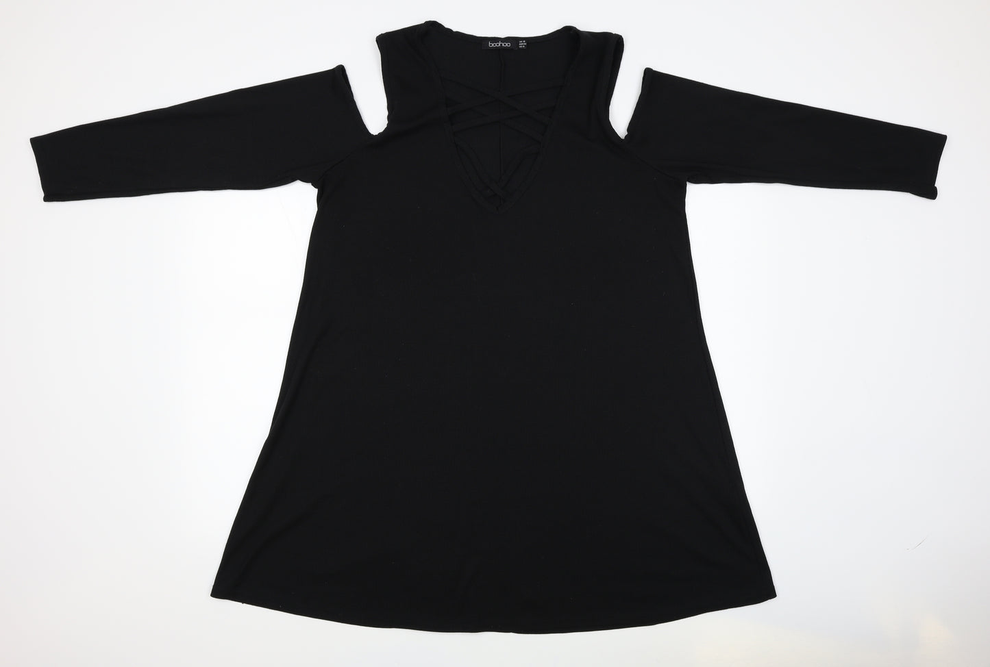 Boohoo Womens Black   T-Shirt Dress  Size 18