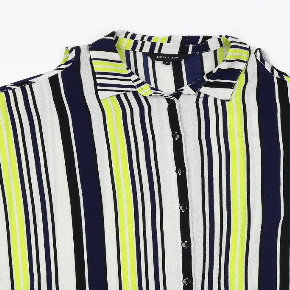 New Look Womens Multicoloured Striped  Basic Blouse Size 14
