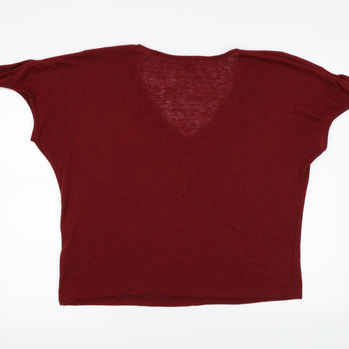 Principles Womens Red  Knit Pullover Jumper Size 12