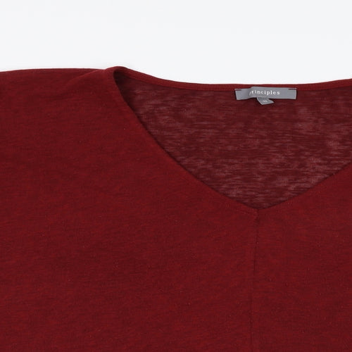 Principles Womens Red  Knit Pullover Jumper Size 12