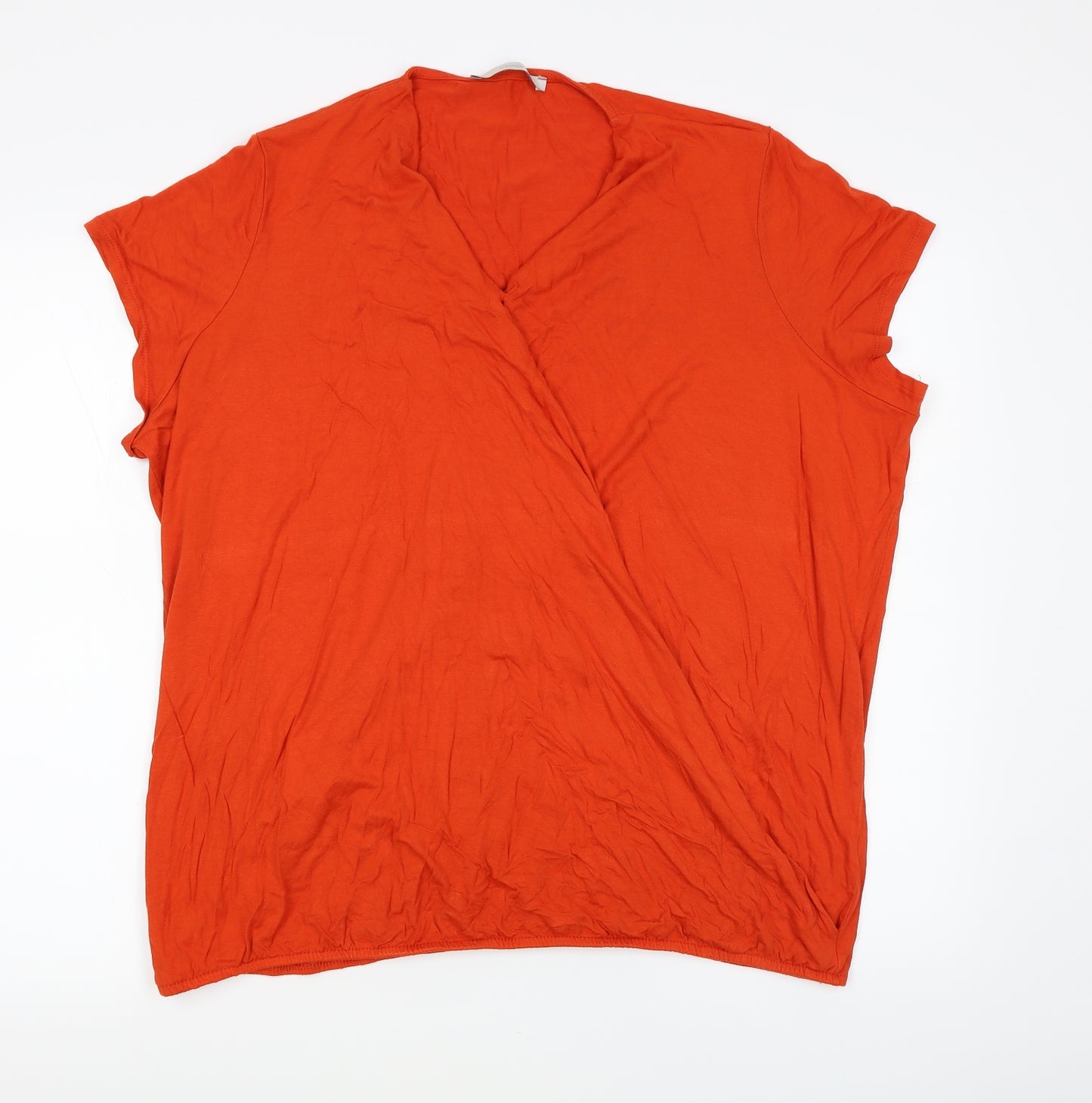 George Womens Orange   Basic T-Shirt Size 22