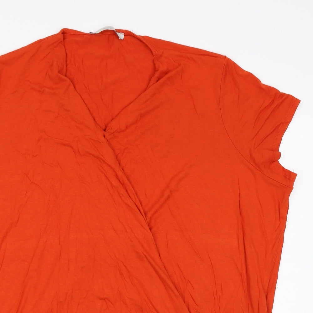 George Womens Orange   Basic T-Shirt Size 22