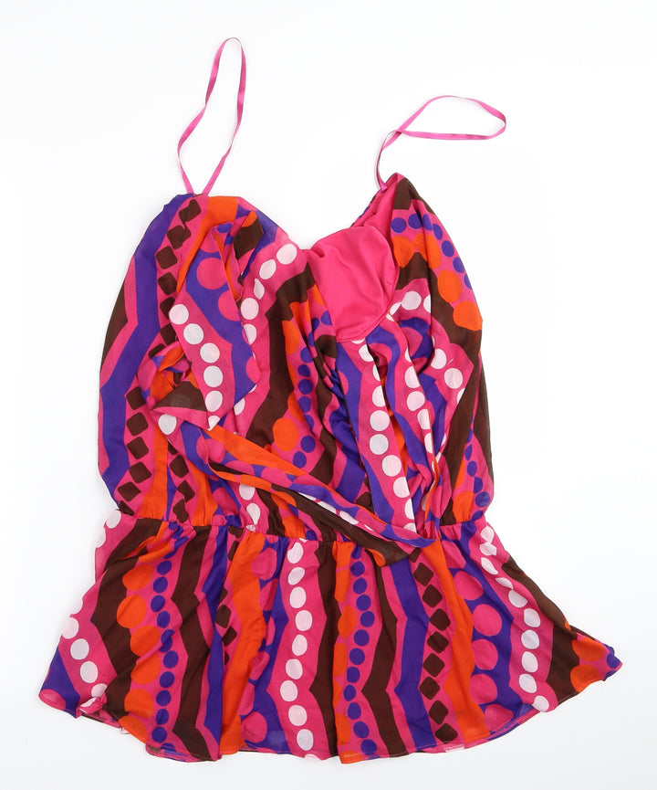 ASOS Womens Multicoloured Geometric  A-Line Set Size 8