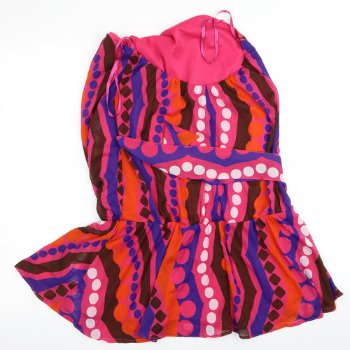 ASOS Womens Multicoloured Geometric  A-Line Set Size 8