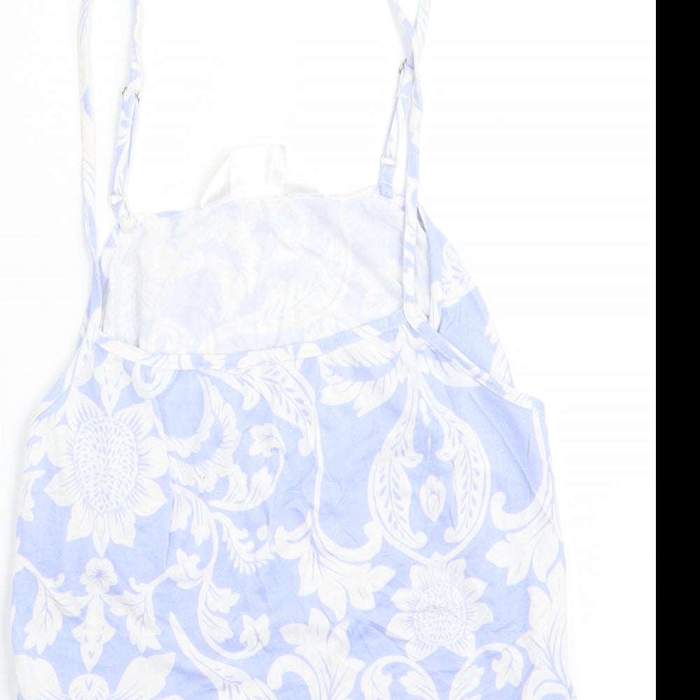 Preworn Womens Blue Floral  Camisole Blouse Size M
