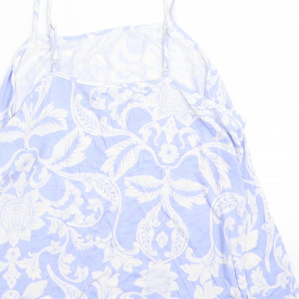 Preworn Womens Blue Floral  Camisole Blouse Size M