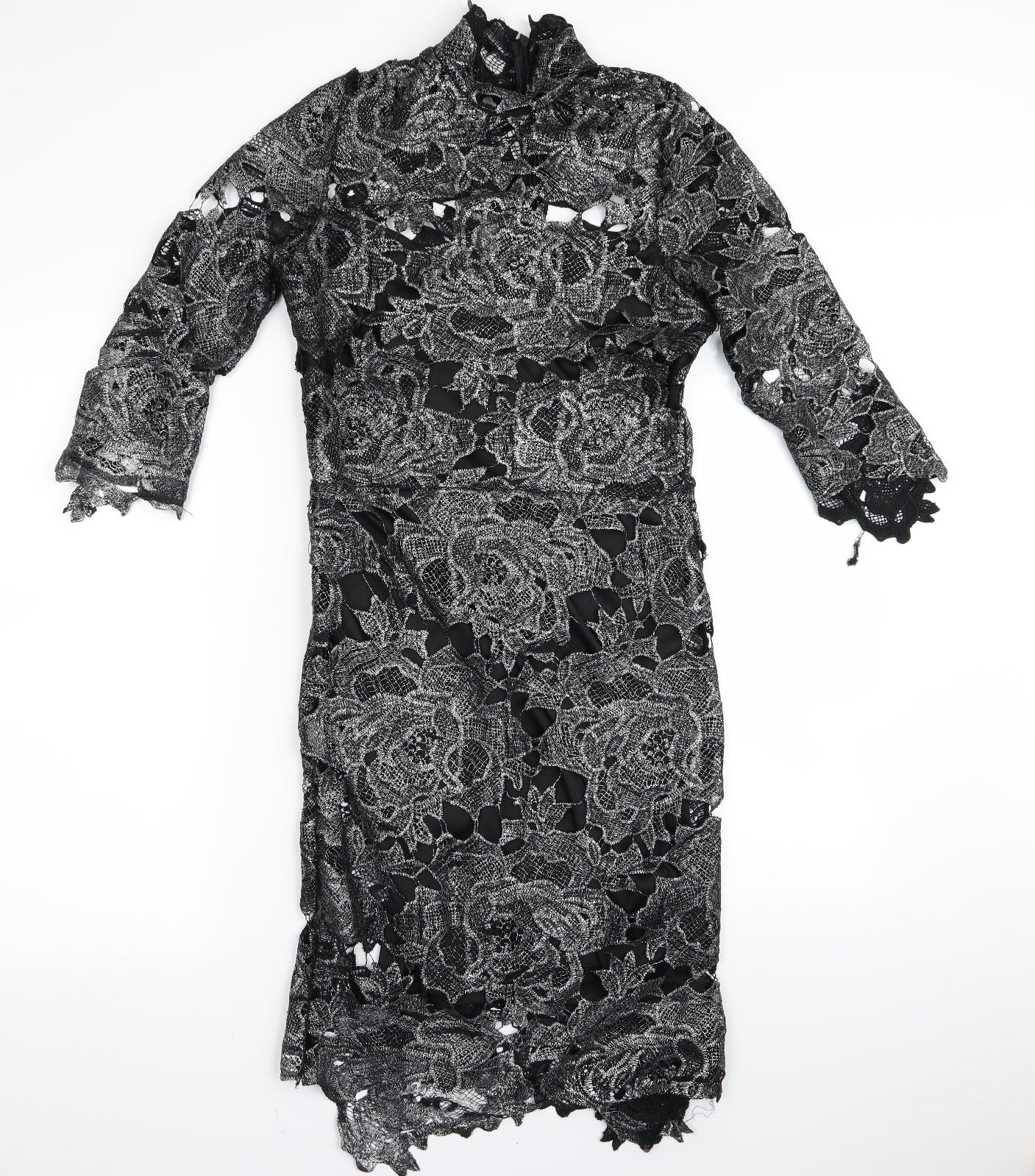 Preworn Womens Black  Rayon A-Line  Size 16