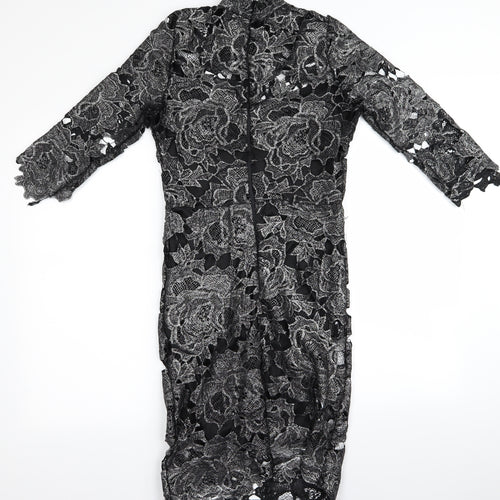 Preworn Womens Black  Rayon A-Line  Size 16