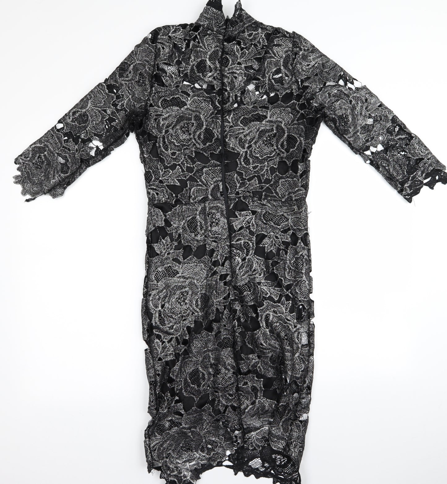 Preworn Womens Black  Rayon A-Line  Size 16