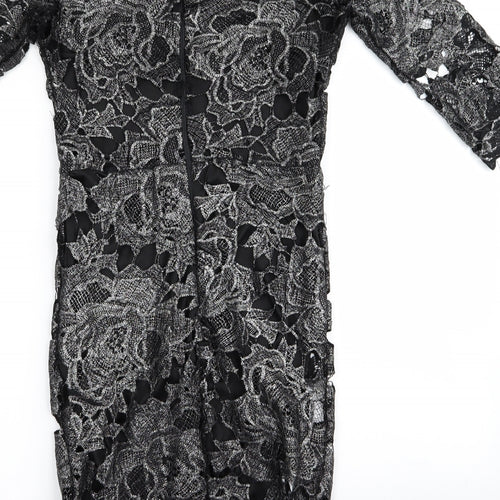 Preworn Womens Black  Rayon A-Line  Size 16