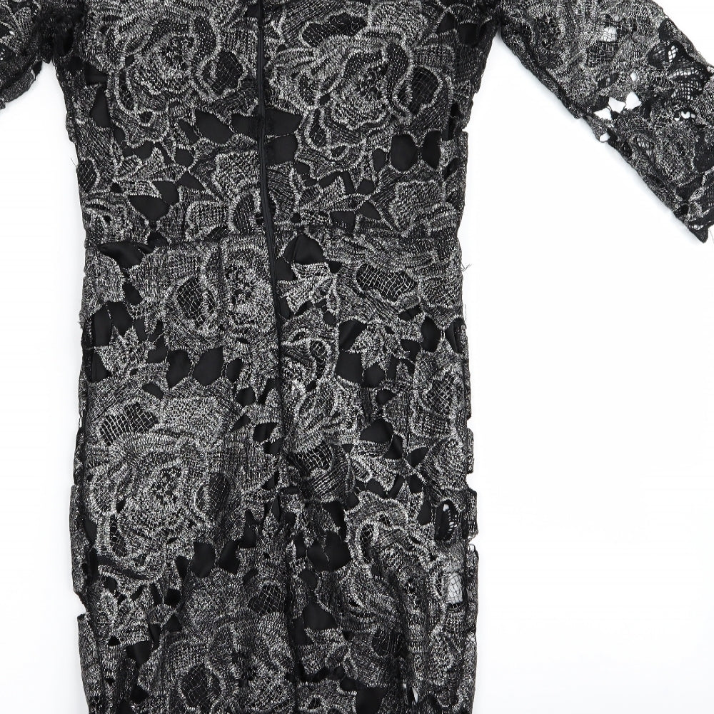 Preworn Womens Black  Rayon A-Line  Size 16