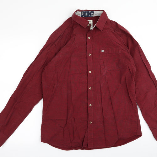 Preworn Mens Red    Button-Up Size XL