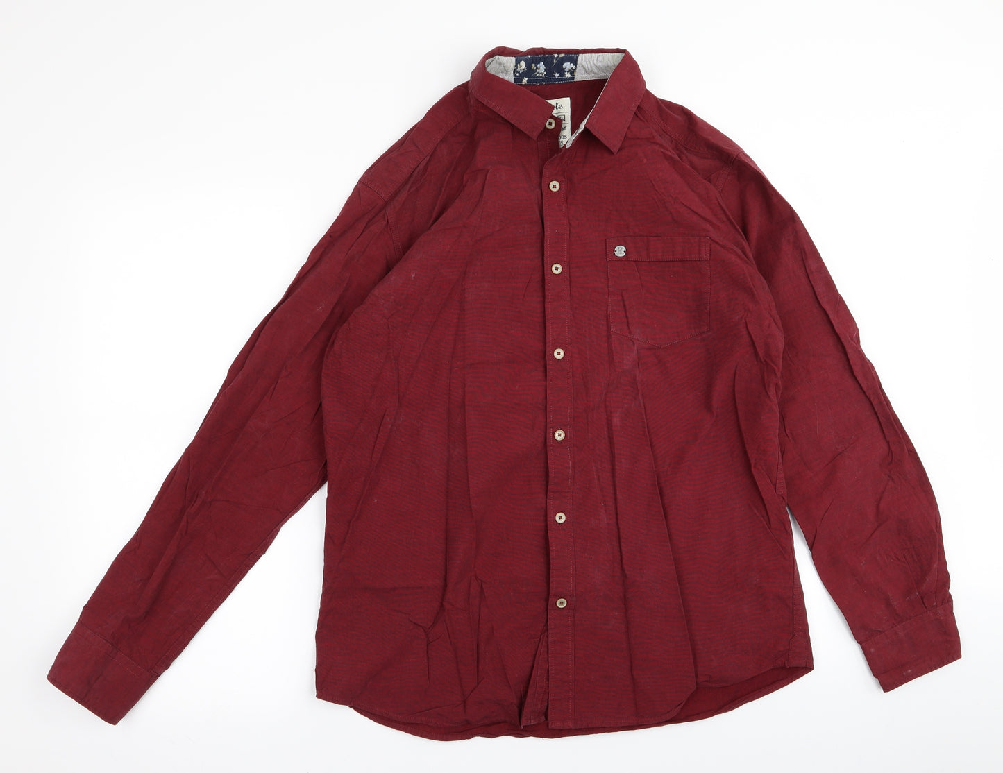 Preworn Mens Red    Button-Up Size XL