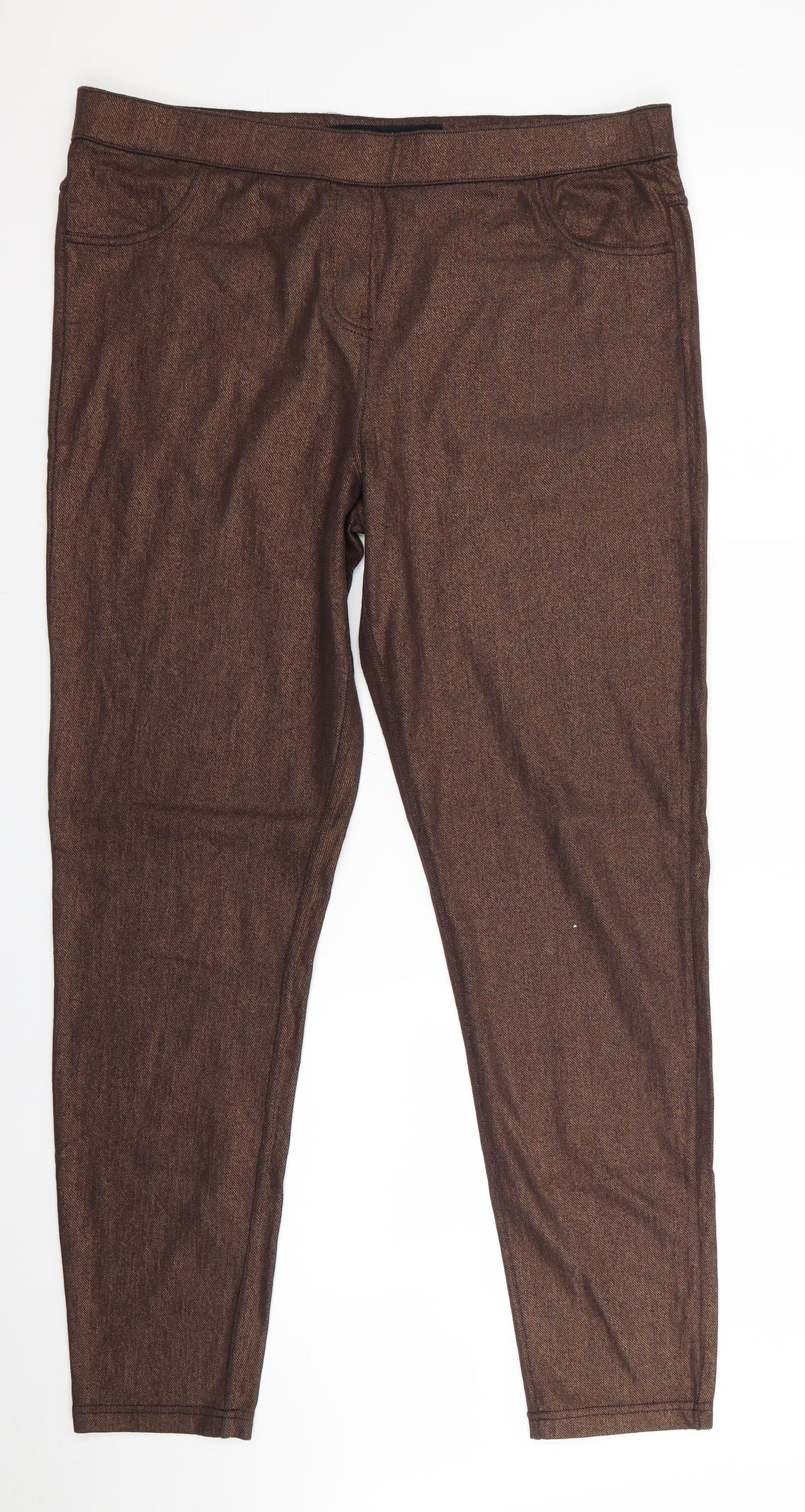 NEXT Womens Brown   Trousers  Size 18 L28 in