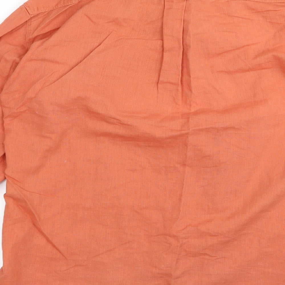 netplay Mens Orange    Button-Up Size 21