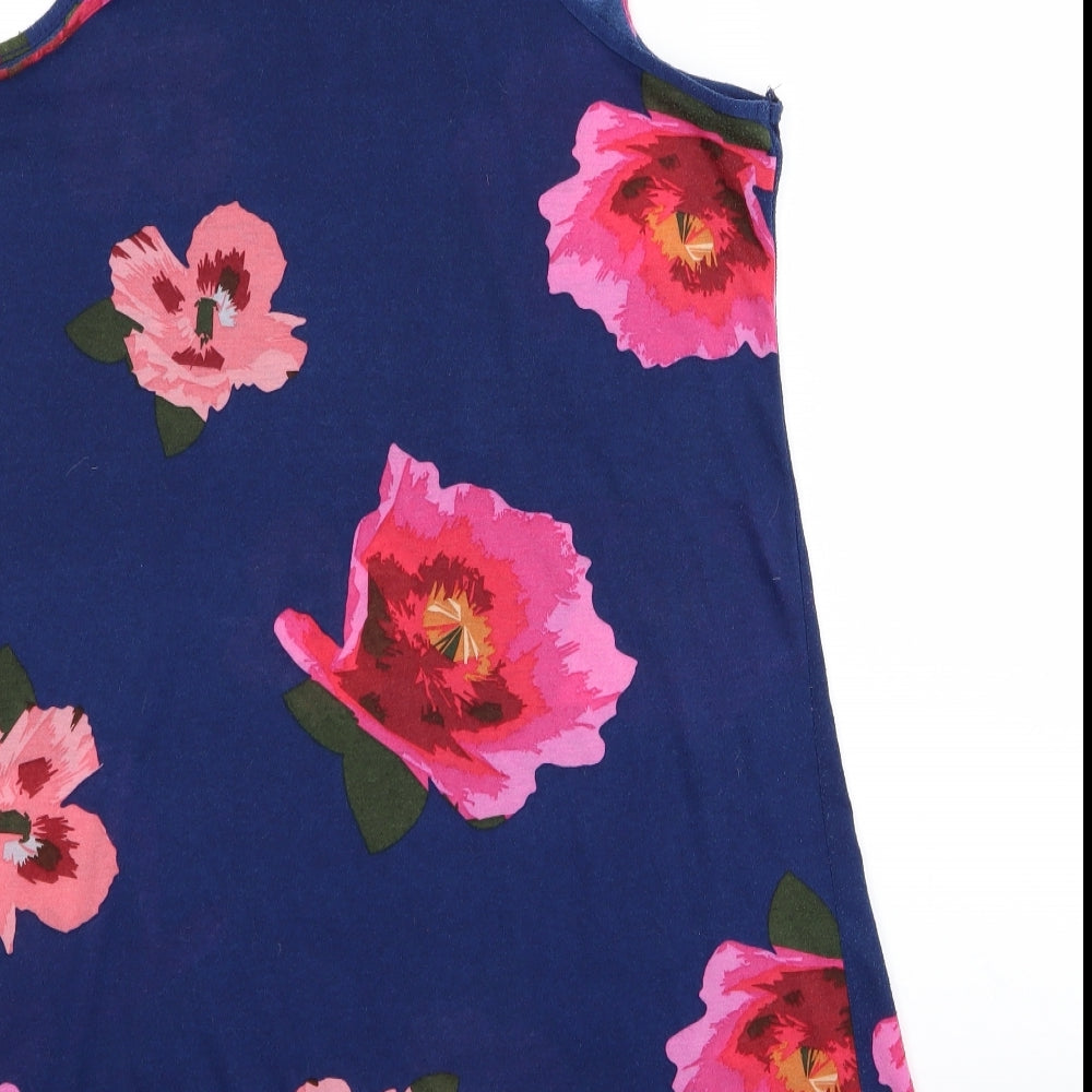 New Look Womens Blue Floral  A-Line  Size 16
