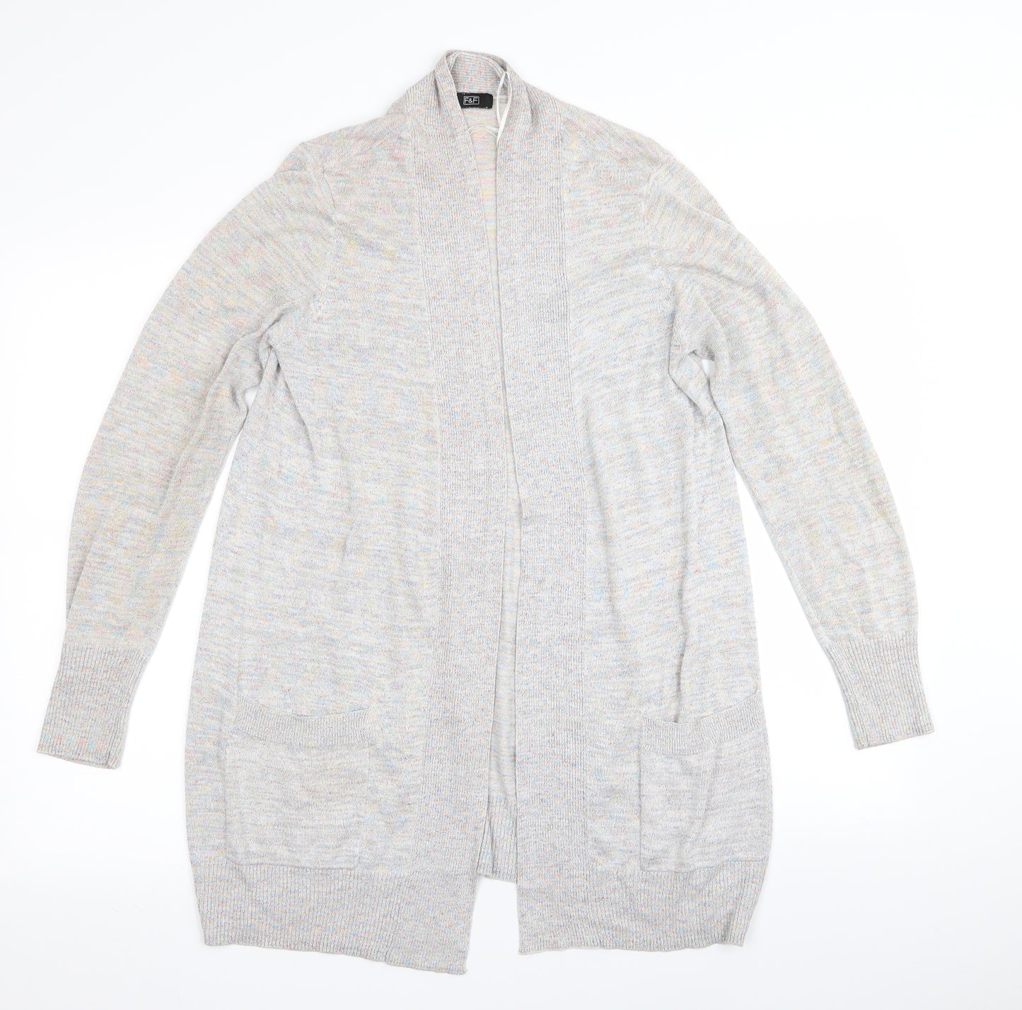 F&F Womens Grey   Cardigan Jumper Size 16