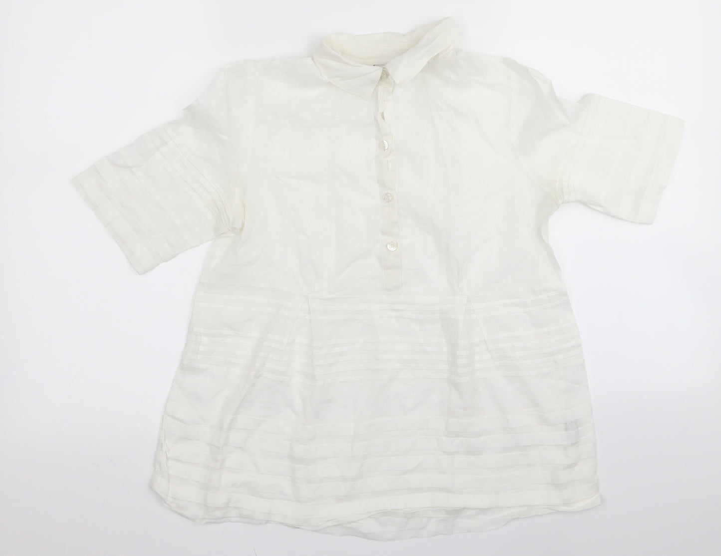 max Womens White   Basic Blouse Size 10