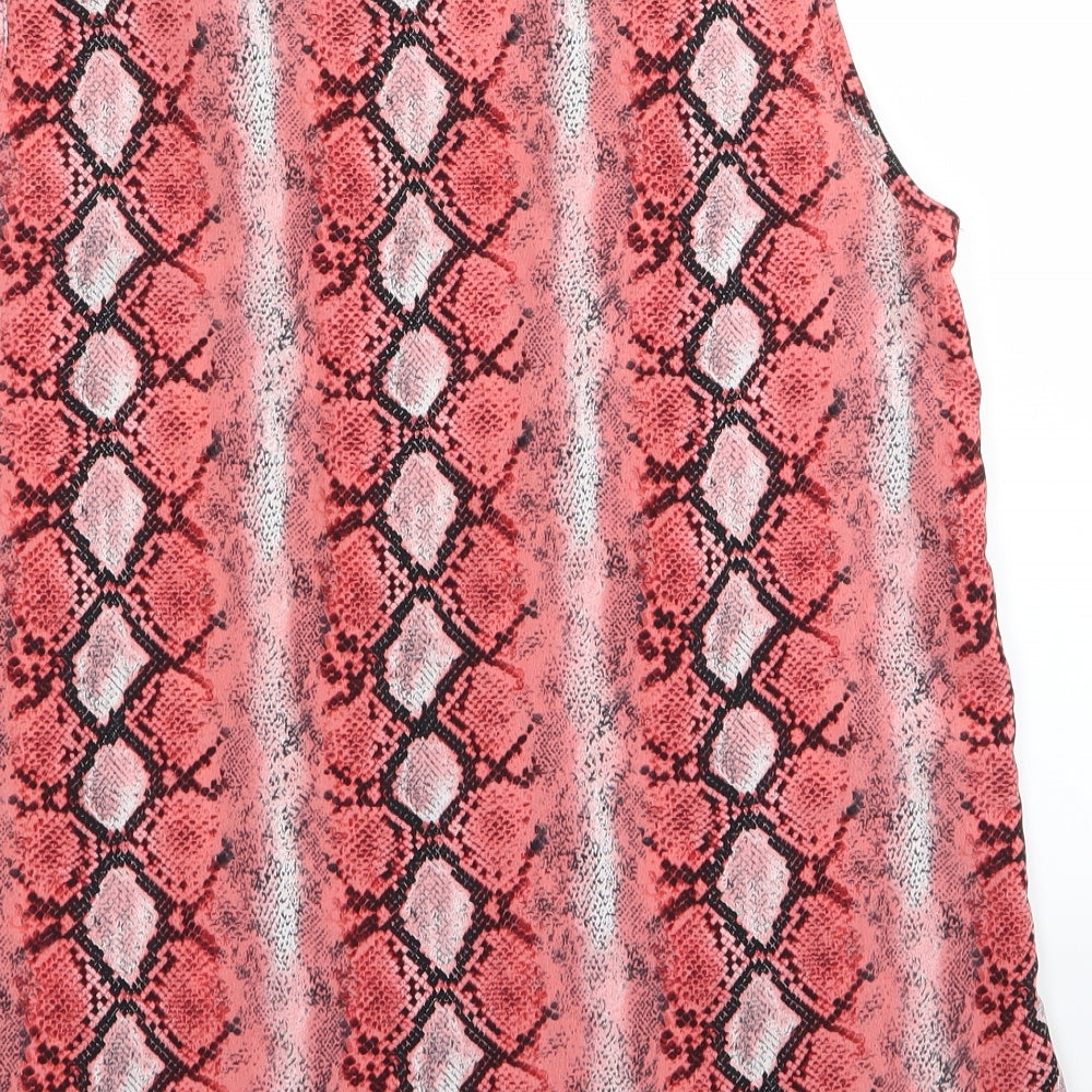 Dorothy Perkins Womens Pink Animal Print  Basic Tank Size 12