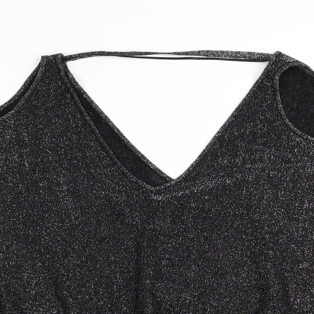 Oasis Womens Grey   Basic Blouse Size 8