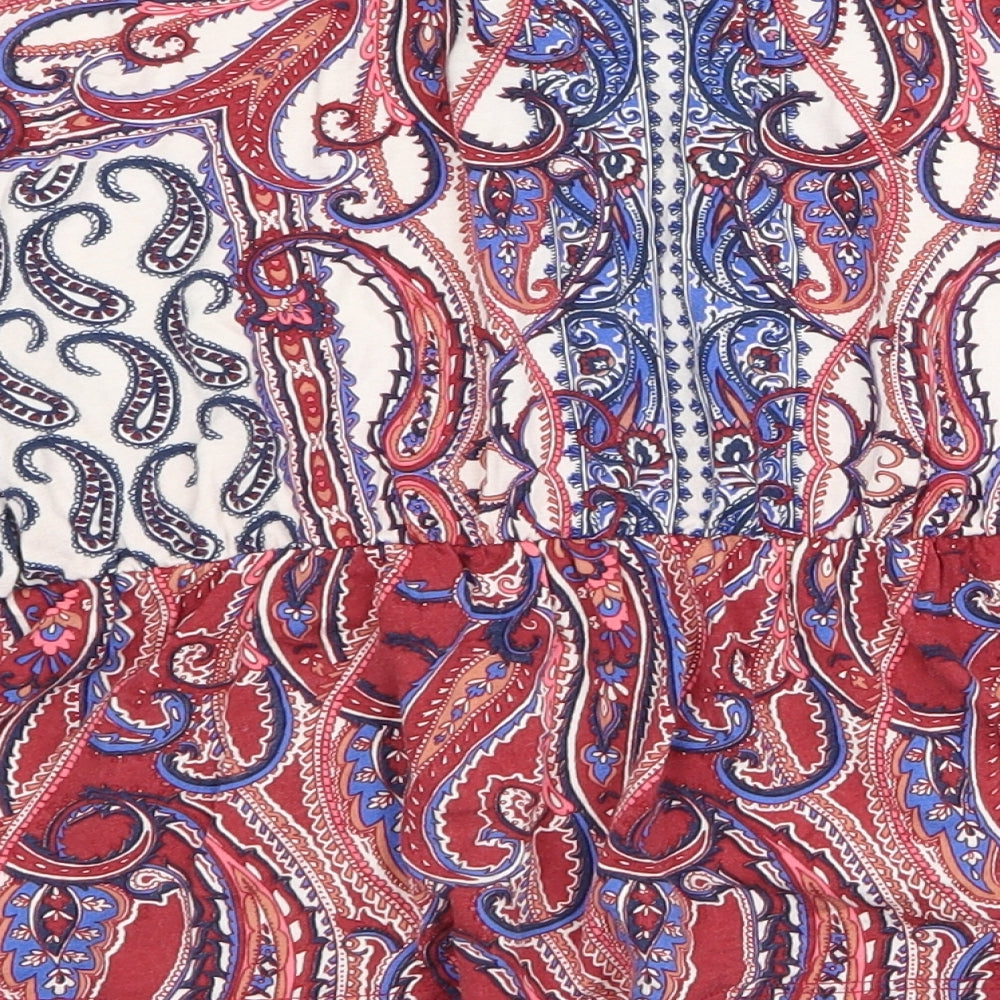 Warehouse Womens Brown Paisley  Skater Set Size 12