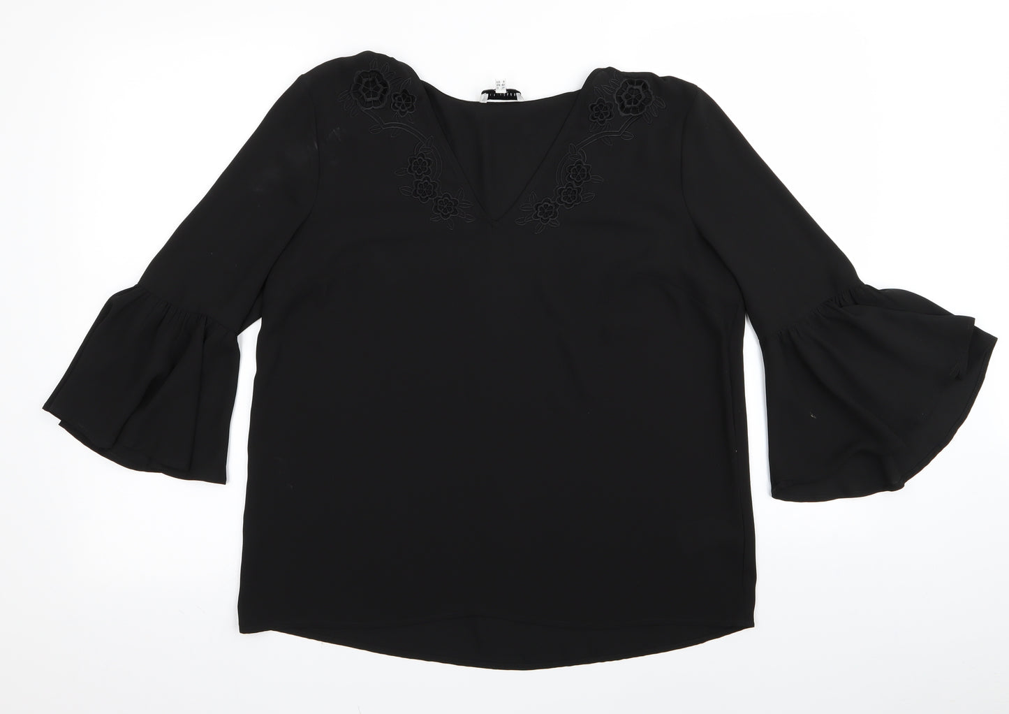 Warehouse Womens Black   Basic Blouse Size 10