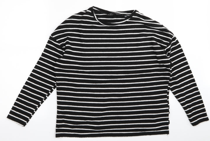 Dorothy Perkins Womens Black Striped  Pullover Jumper Size 10