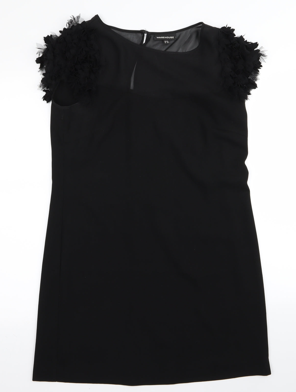 Warehouse Womens Black  Rayon Pencil Dress  Size 12