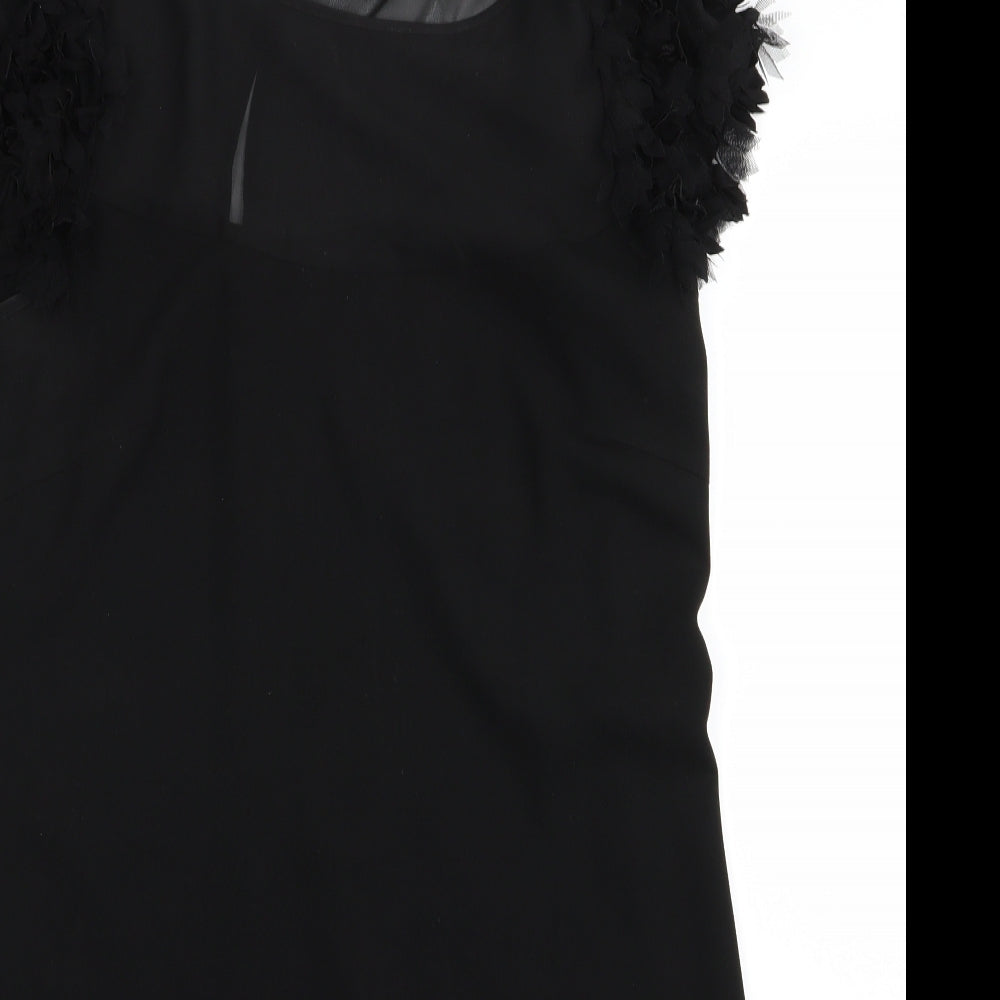 Warehouse Womens Black  Rayon Pencil Dress  Size 12
