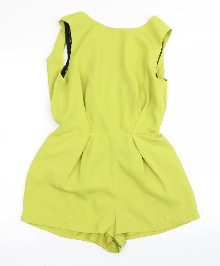 Topshop Womens Green Bodysuit One-Piece Size 8