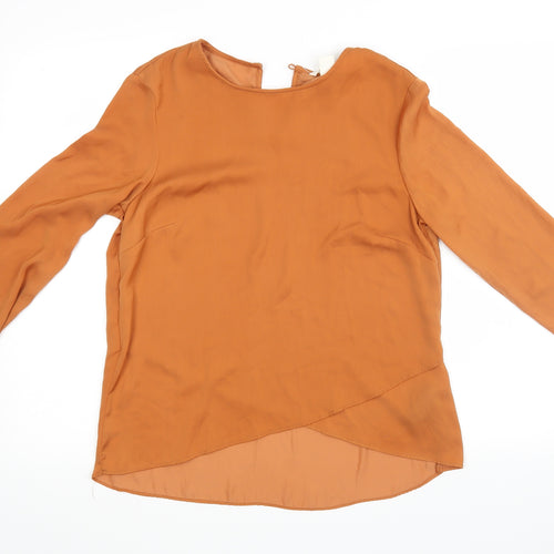 H&M Womens Brown   Basic Blouse Size 36