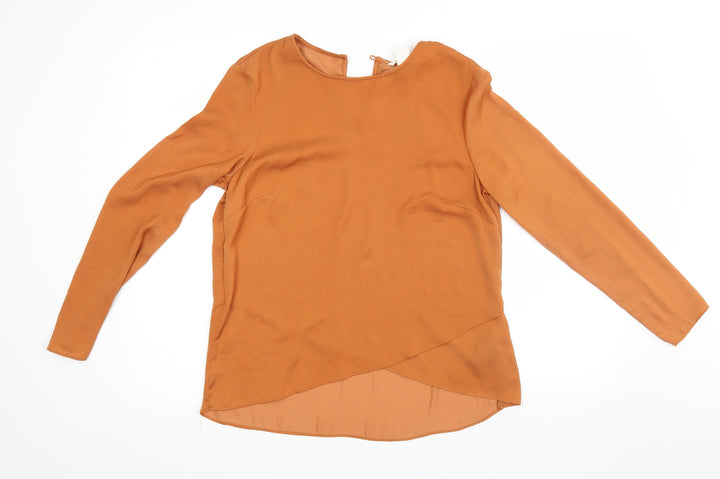 H&M Womens Brown   Basic Blouse Size 36