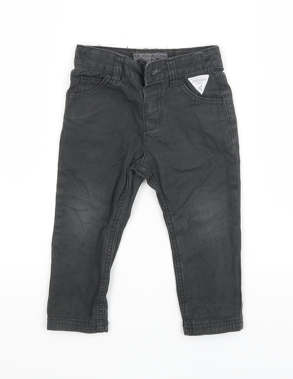 RJR.John Rocha Boys Black   Cargo Jeans Size 12-18 Months