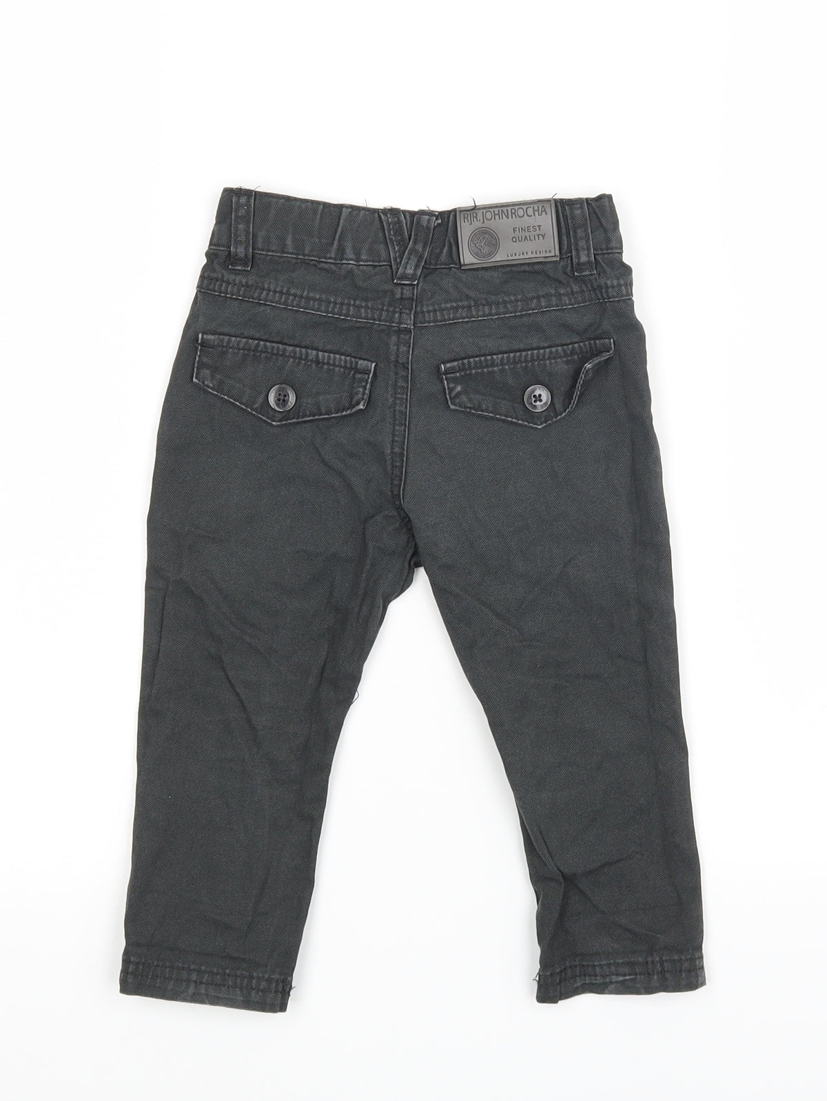 RJR.John Rocha Boys Black   Cargo Jeans Size 12-18 Months