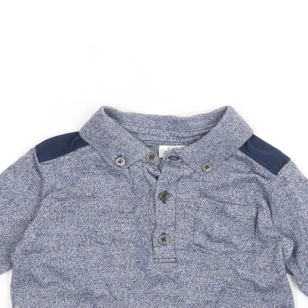 F&F Boys Blue   Basic Polo Size 12-18 Months