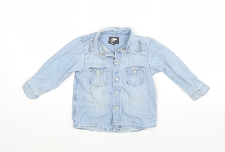 H&M Baby Blue   Basic Button-Up Size 12-18 Months