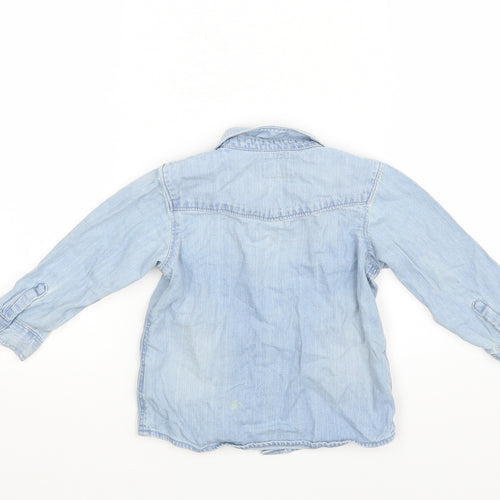H&M Baby Blue   Basic Button-Up Size 12-18 Months