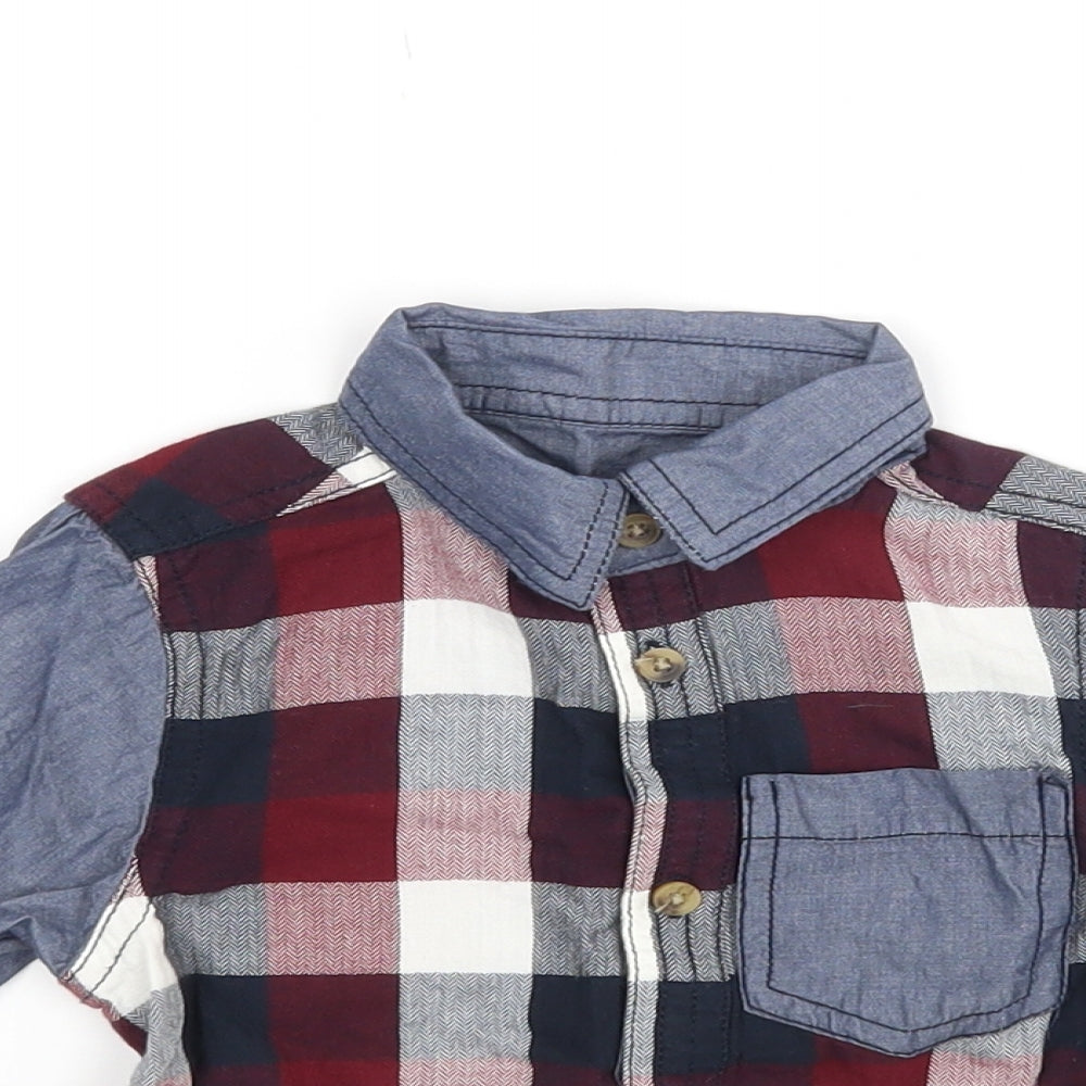 Little Rebel Baby Blue Check  Basic Button-Up Size 12-18 Months
