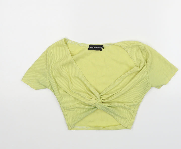 PRETTYLITTLETHING Womens Yellow   Basic Tank Size 6