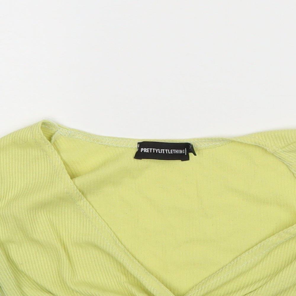 PRETTYLITTLETHING Womens Yellow   Basic Tank Size 6