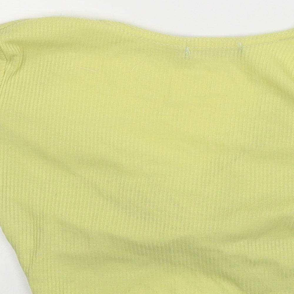PRETTYLITTLETHING Womens Yellow   Basic Tank Size 6
