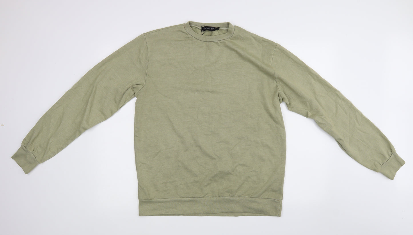 PRETTYLITTLETHING Womens Green   Pullover Jumper Size M