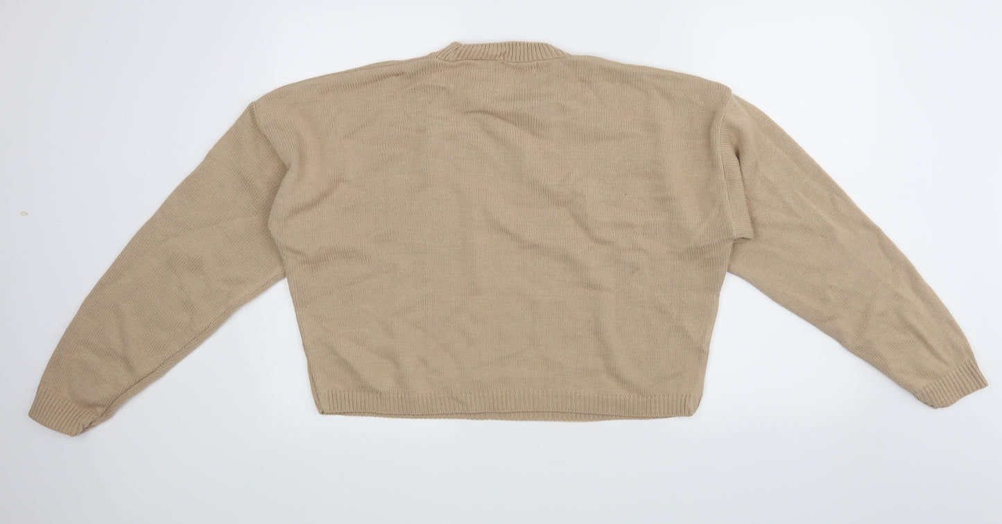 In the Style Womens Beige   Pullover Jumper Size 8