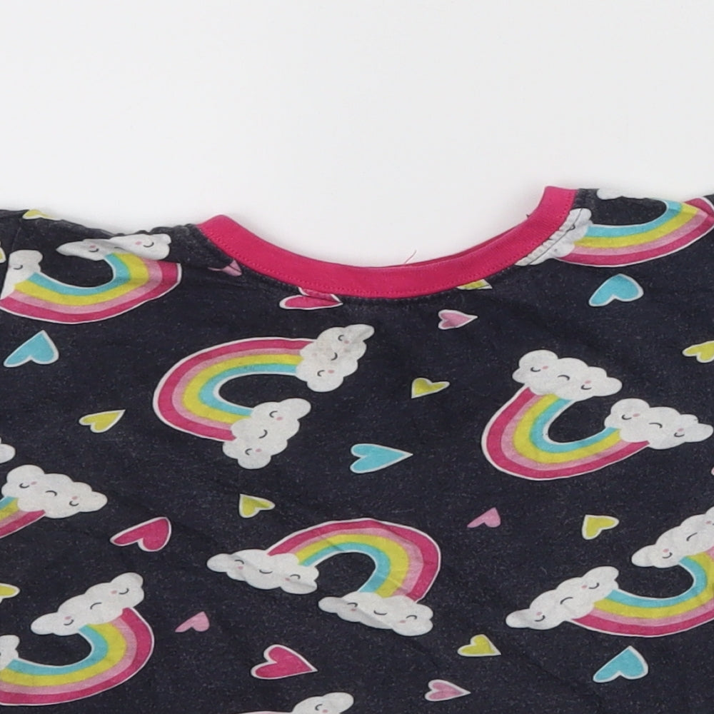 Kids Girls Black   Basic T-Shirt Size 5-6 Years