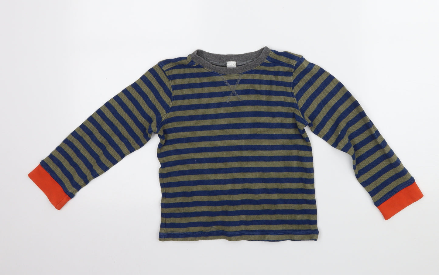 Miniclub Boys Green Striped  Pullover Jumper Size 3-4 Years