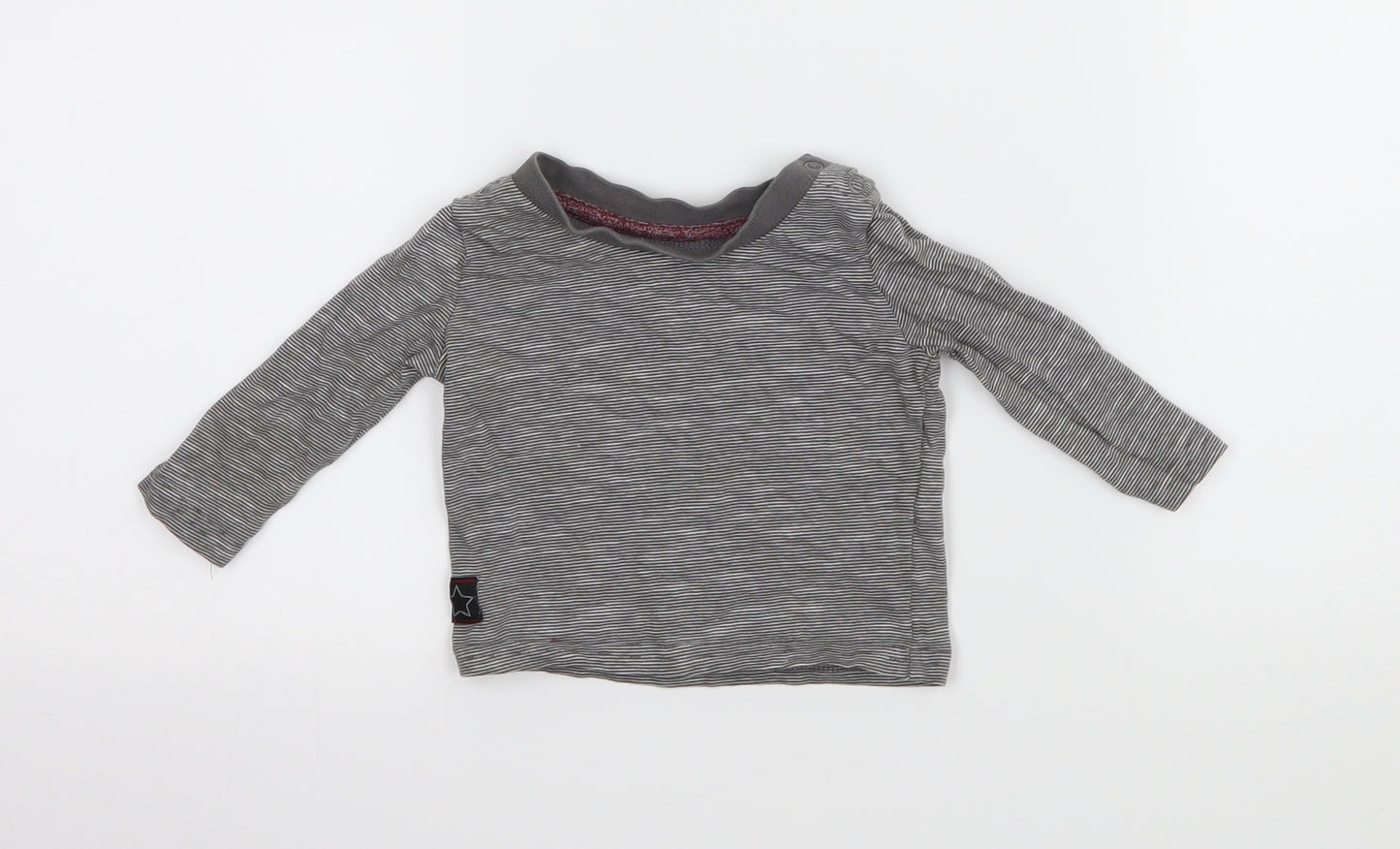 Primark Baby Grey Striped  Basic T-Shirt Size 3-6 Months