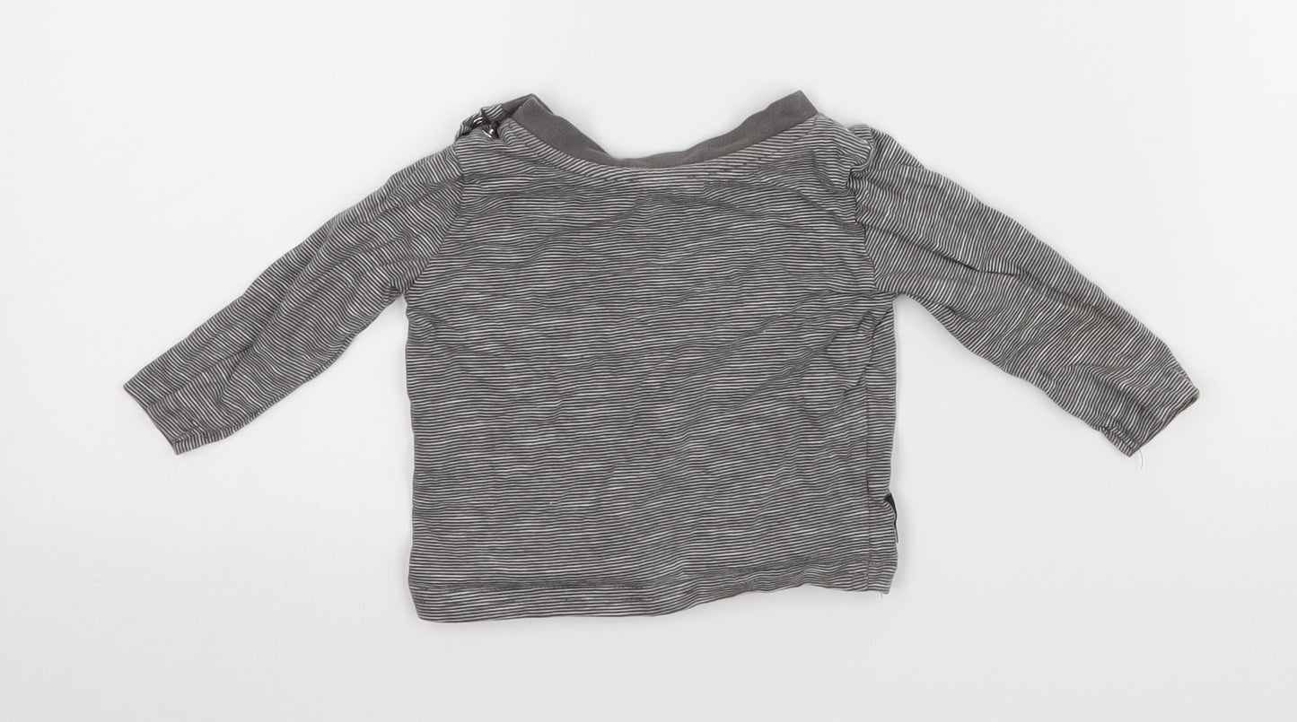 Primark Baby Grey Striped  Basic T-Shirt Size 3-6 Months